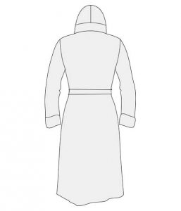 Click to See the Backside of the Shark Sportswear Unisex Bathrobe