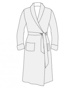 Click to See the Frontside of the Shark Sportswear Unisex Bathrobe