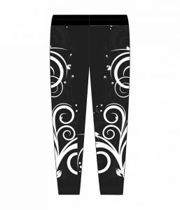 Click to See the Frontside of the Long Running Tights for Women (Customized)