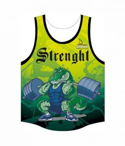Click to See the Frontside of the Customized Singlet for Men