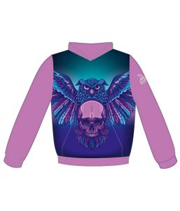 Click to See the Frontside of the Customzied Shell Pink Hoodie With Zipper
